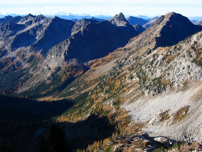 Emerald was casting shadows of its craggy summit down into the North Fork valley.